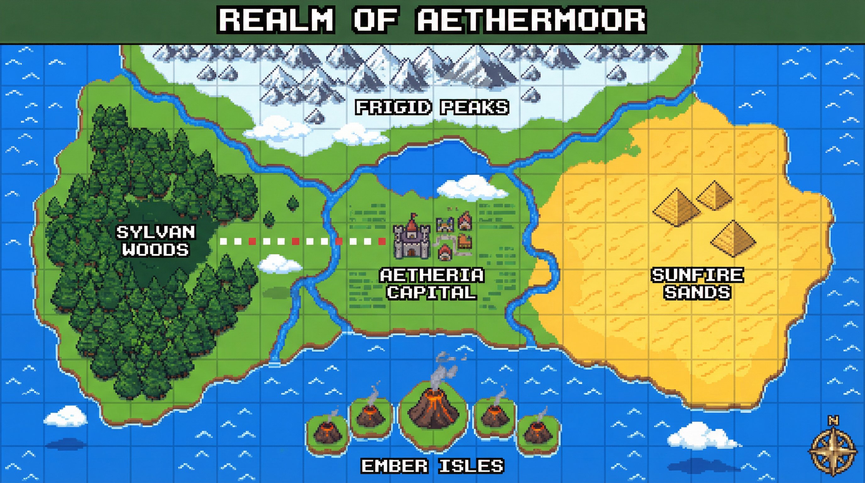 World Map — Realm of Aethermoor